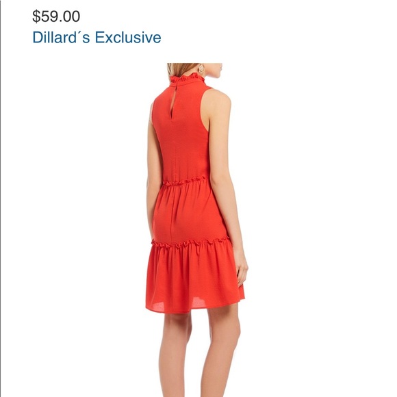 Red/Orange Ruffle Dress - Picture 6 of 6